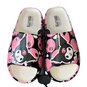 Kuromi Lg Sandals Pink Skulls White Soul Comfort Slides *NEW* Cheeky Charming